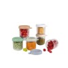 Set van 6 glazen bewaarpotjes - Natural color mix - 250 ml